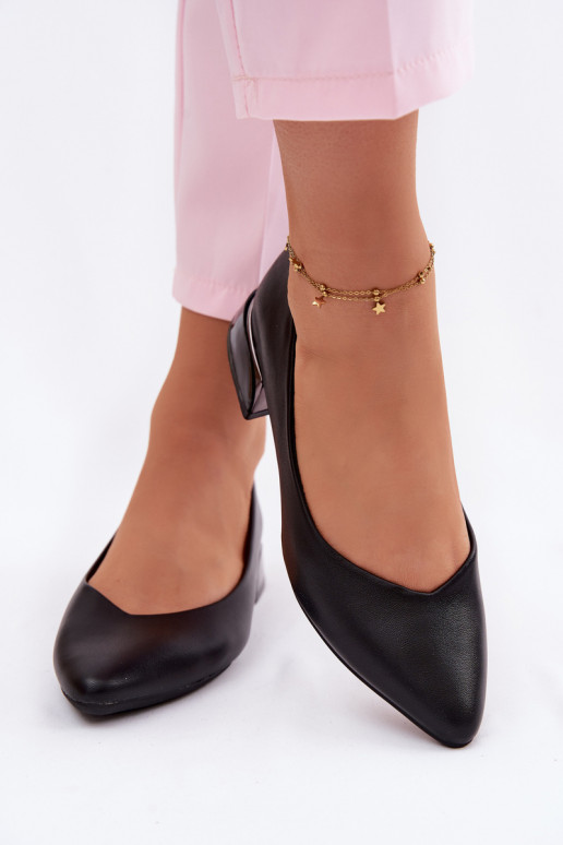 Ballerines Sur un talon bas Vinceza 62280 couleur noire