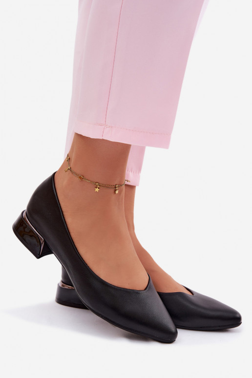 Ballerines Sur un talon bas Vinceza 62280 couleur noire