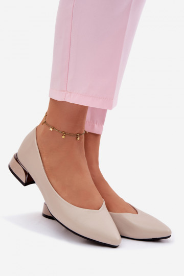 Ballerines à talon bas Vinceza 62280 couleur sable