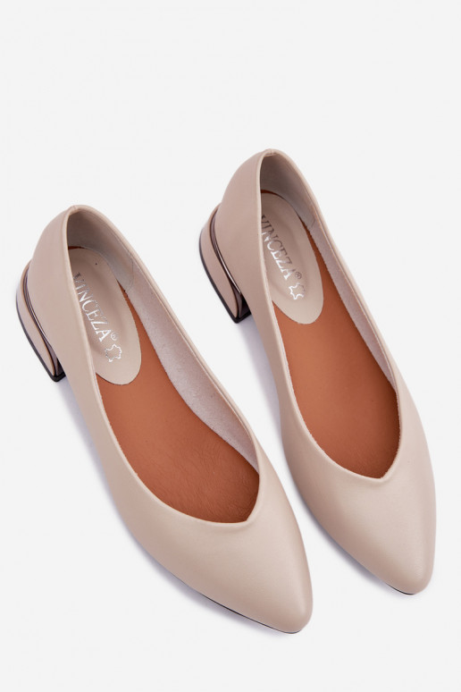 Ballerines Sur un talon bas Vinceza 62280 beige