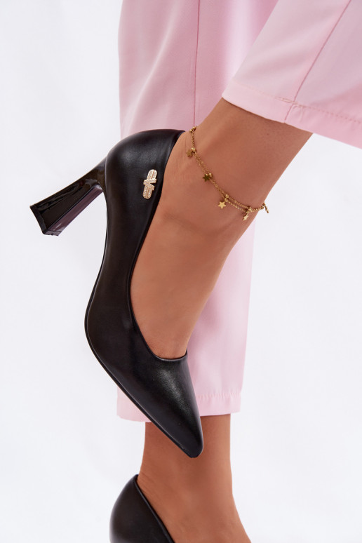 Style élégant Chaussures avec des talons Vinceza 62276 couleur noire