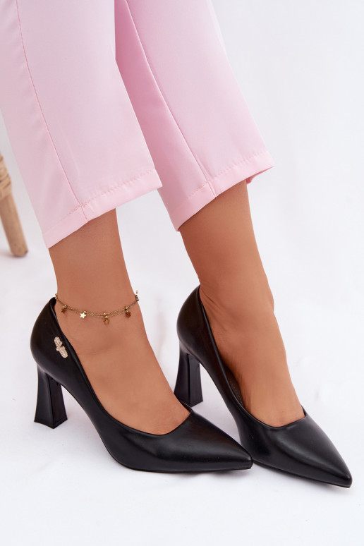 Style élégant Chaussures avec des talons Vinceza 62276 couleur noire