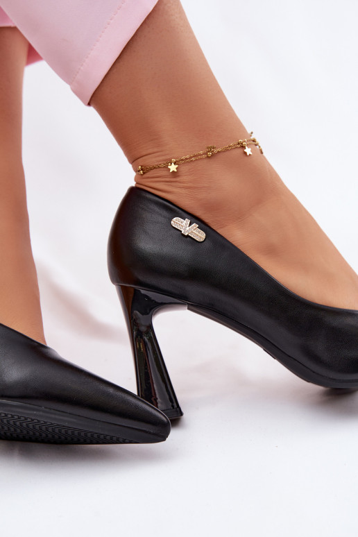 Style élégant Chaussures avec des talons Vinceza 62276 couleur noire