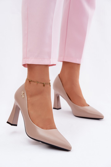 Chaussures élégantes à talons Vinceza 62276 couleur sable