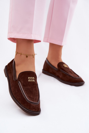Mocassins plats pour femmes Vinceza 62271 couleur chocolat 2