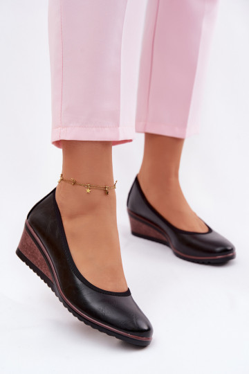 Chaussures à plateforme pour femmes Vinceza 58628 couleur noire 2
