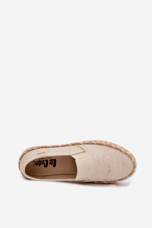 Espadrilles avec une plateforme Avec tresse Lee Cooper LCDANS-26-31-4332 beige