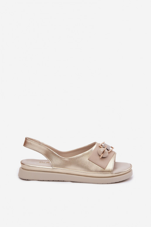 Sandales pour femmes Féminin avec des ornements D&A GR61-5932 couleur dorée