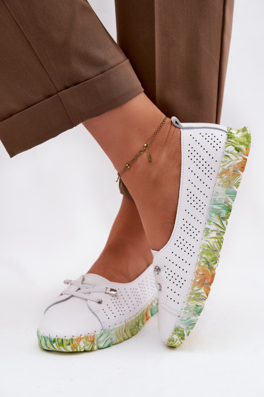 Peau chaussures Féminin S.Barski GR61-5970 couleur blanche