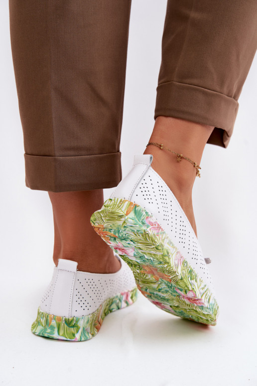 Peau chaussures Féminin S.Barski GR61-5970 couleur blanche