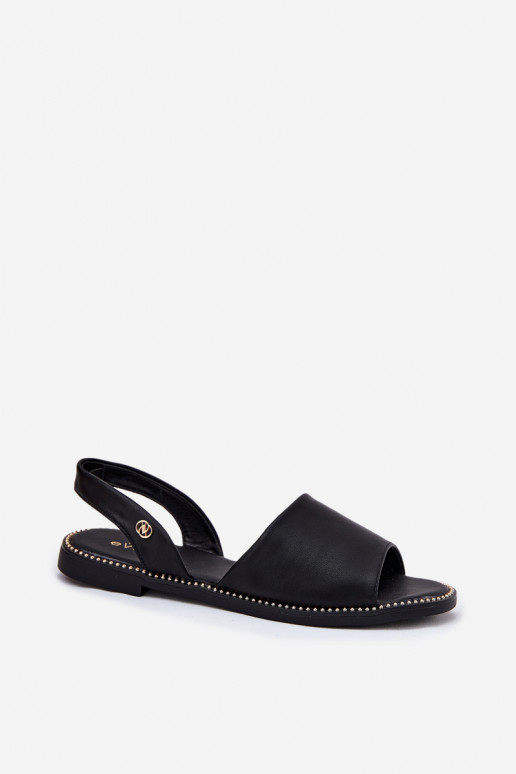 Sandales pour femmes avec des talons larges Eko Peau couleur noire Dereka