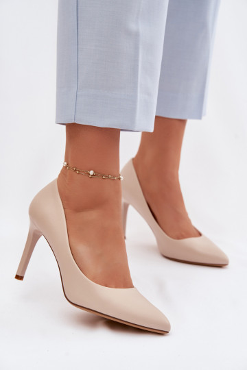 Eko Peau chaussures à talons hauts Sergio Leone 1339 couleur ivoire 2