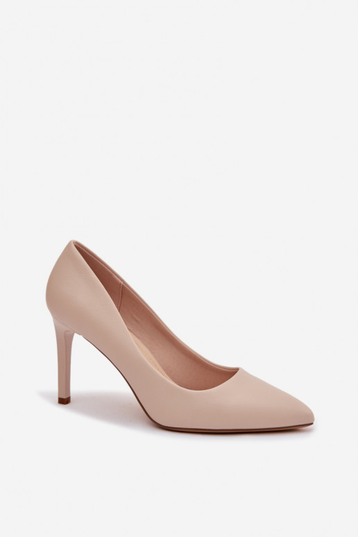 Eko Peau chaussures à talons hauts Sergio Leone 1339 couleur ivoire