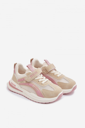 Baskets pour enfants Big Star TT374151 HI-POLY SYSTEM couleur sable-rose