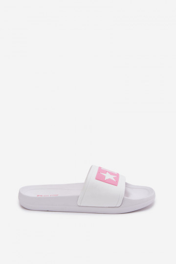 Claquettes pour enfants Big Star TT374A002 couleur blanche-rose 2