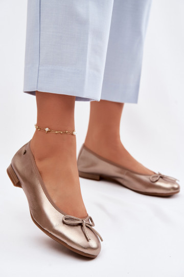 Ballerines Féminin Il fautciejka P6800-25 couleur dorée 2