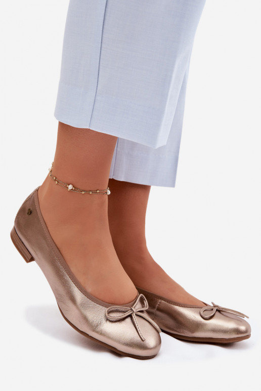 Ballerines Féminin Il fautciejka P6800-25 couleur dorée