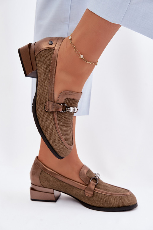 chaussures Féminin avec des talons Avec des décorations Detalem marron Meliva