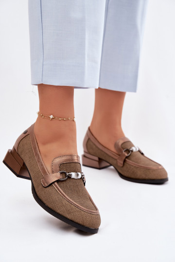 chaussures Féminin avec des talons Avec des décorations Detalem marron Meliva 2