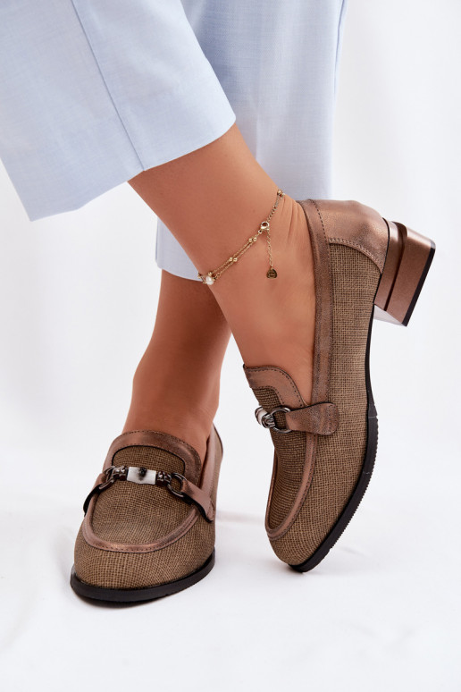 chaussures Féminin avec des talons Avec des décorations Detalem marron Meliva