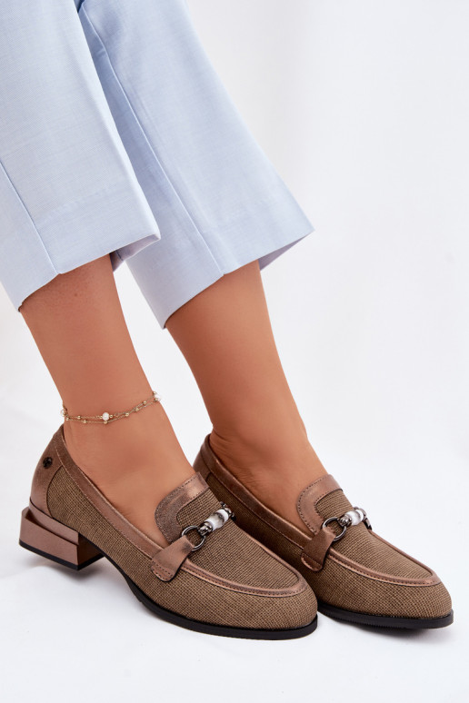 chaussures Féminin avec des talons Avec des décorations Detalem marron Meliva