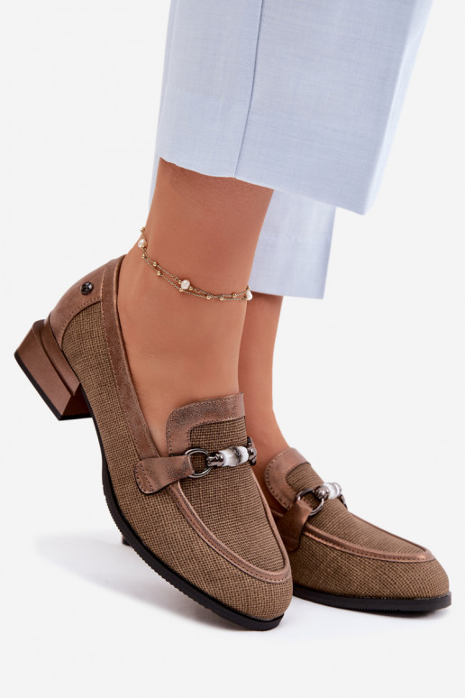 chaussures Féminin avec des talons Avec des décorations Detalem marron Meliva