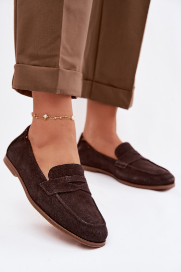 Mocassins avec doublure en daim Vinceza 18122 couleur chocolat 2