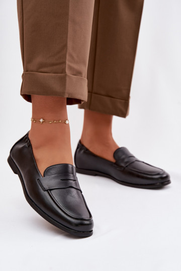 Mocassins avec doublure en cuir naturel Vinceza 18121 couleur noire 2