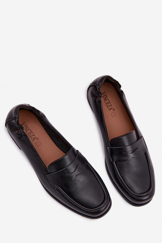 MocassinsActivéturalnej Skóry Vinceza 18121 couleur noire