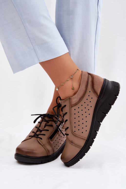 Peau chaussures Féminin avec une plateforme Vinceza 39977 beige