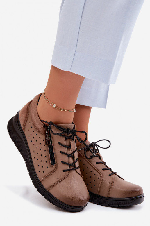 Peau chaussures Féminin avec une plateforme Vinceza 39977 beige