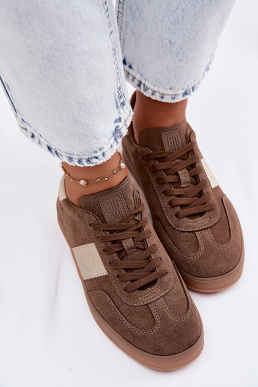 Chaussures modèle baskets Féminin Big Star TT274116 marron