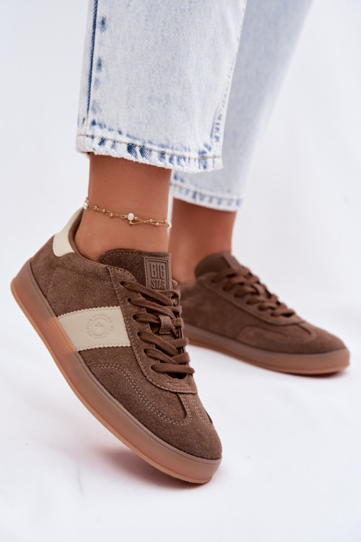 Chaussures modèle baskets Féminin Big Star TT274116 marron