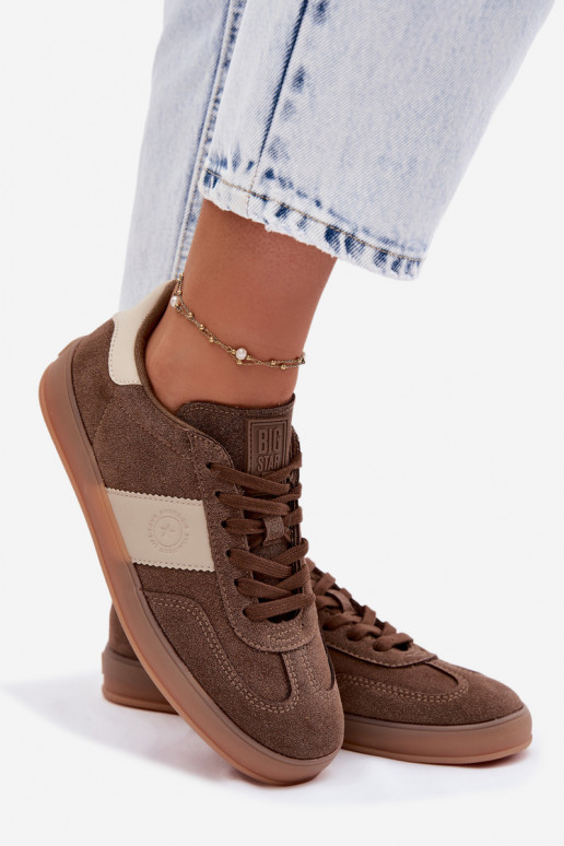 Chaussures modèle baskets Féminin Big Star TT274116 marron