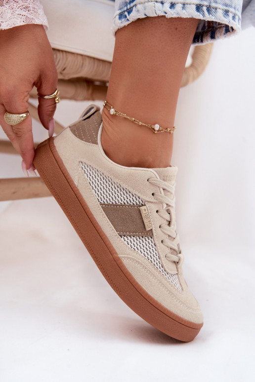 Chaussures modèle baskets Féminin Big Star TT274759 beige