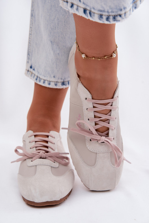 en daim Chaussures modèle baskets Bas femme Big Star TT274599 beige