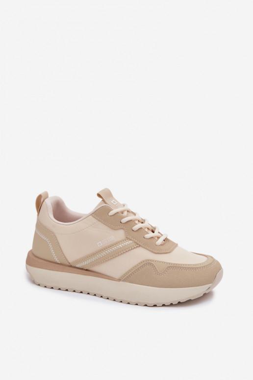 Chaussures modèle baskets Féminin avec une plateforme Big Star TT274278 beige