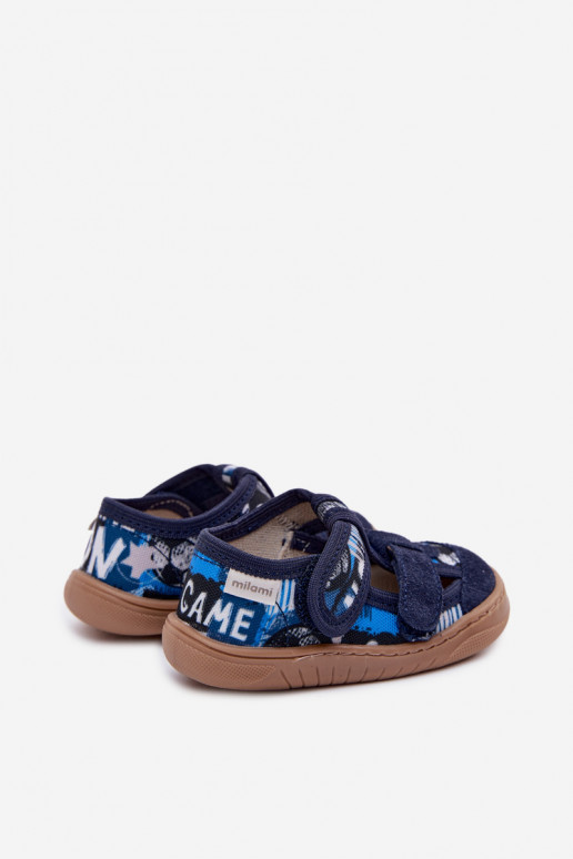 Chaussons Barefoot Puéril Milami Des balles bleu foncé Lumi