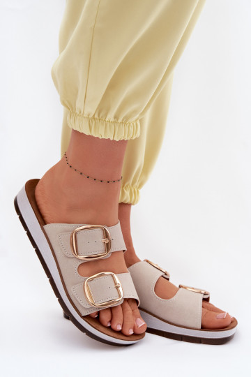 Chaussons pour femmes avec boucles Inblu CP000061 doré 2