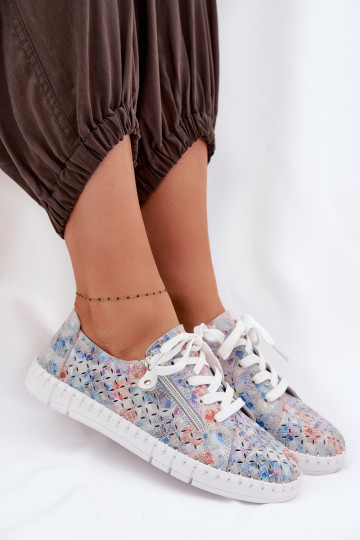 Chaussures avec éléments ajourés en daim avec détails argentés Kamelia