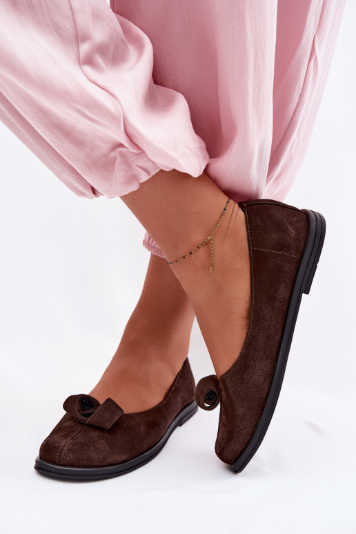 Peau en daim chaussures Féminin Zazoo 379 CzekoladoÀe