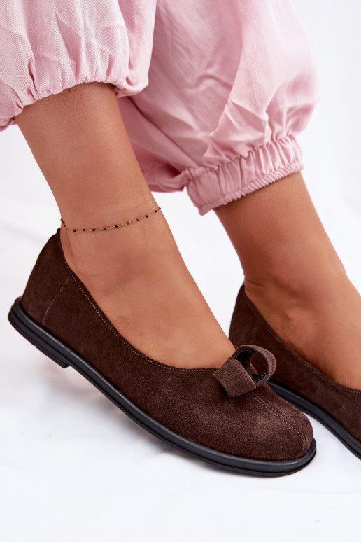 Peau en daim chaussures Féminin Zazoo 379 CzekoladoÀe