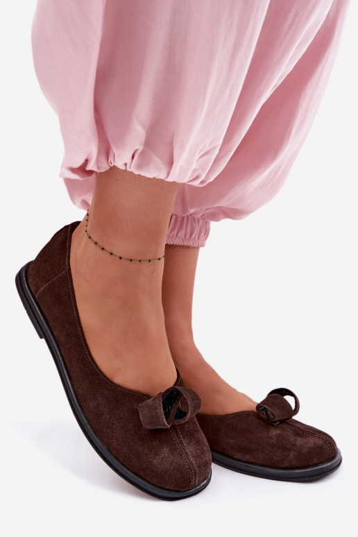 Peau en daim chaussures Féminin Zazoo 379 CzekoladoÀe