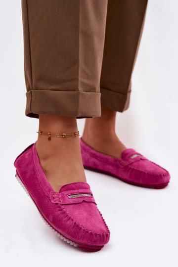 isocèle mocassins pour femmesActivéturalnego en daimu S.Barski LR61-7029 couleur rose