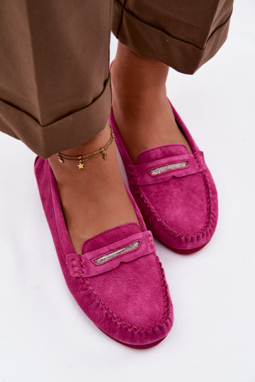 isocèle mocassins pour femmesActivéturalnego en daimu S.Barski LR61-7029 couleur rose 2
