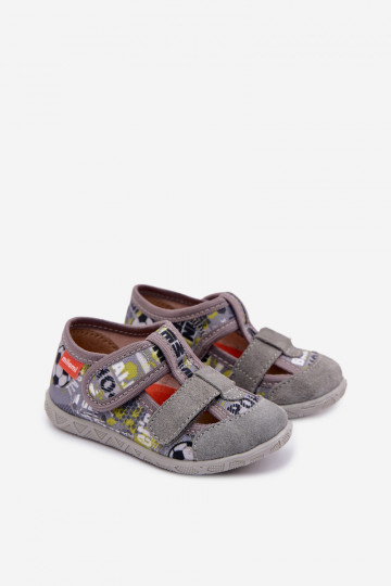 Chaussons pour enfants Milami avec fermetures auto-agrippantes en gris Reathiana