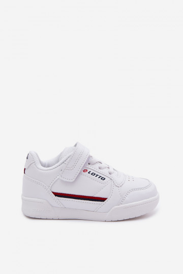 chaussures Baskets pour enfants avec attaches adhésives LOTTO NANDU 2600310K couleur blanche 2