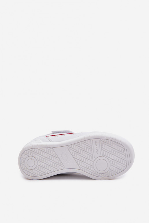 chaussures Baskets pour enfants avec attaches adhésives LOTTO NANDU 2600310K couleur blanche