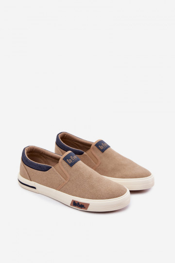 Baskets Chaussures décontractées pour hommes Glisser sur Lee Cooper LCDANS-26-02-4089 beige