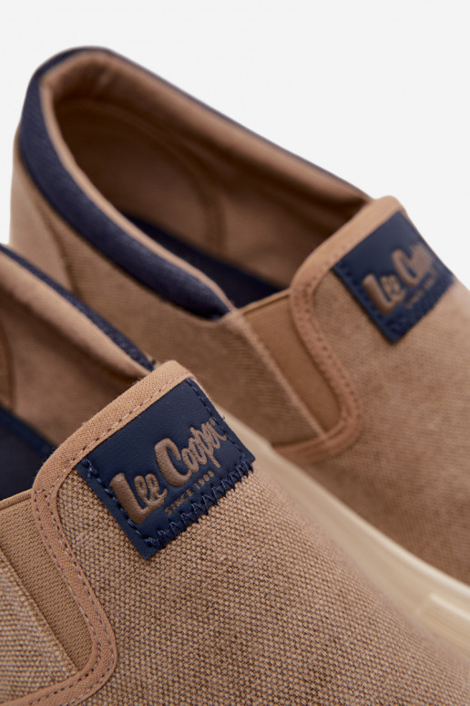 Baskets Chaussures décontractées pour hommes Glisser sur Lee Cooper LCDANS-26-02-4089 beige